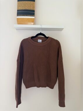 Boxy Crewneck Knit Sweater